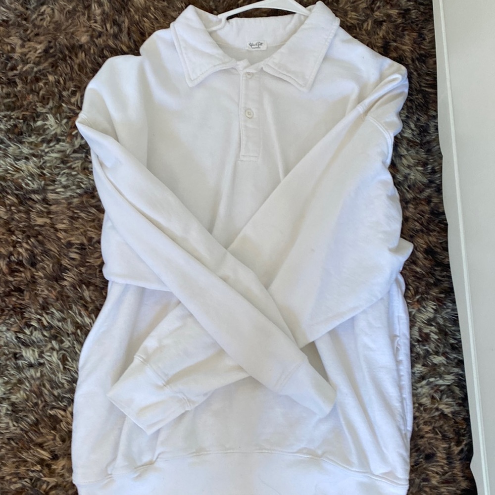 ‼️WHITE BRANDY MELVILLE COLLARED SWEATER‼️